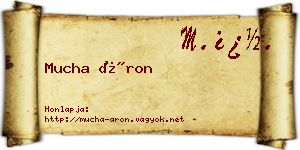 Mucha Áron névjegykártya