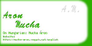 aron mucha business card